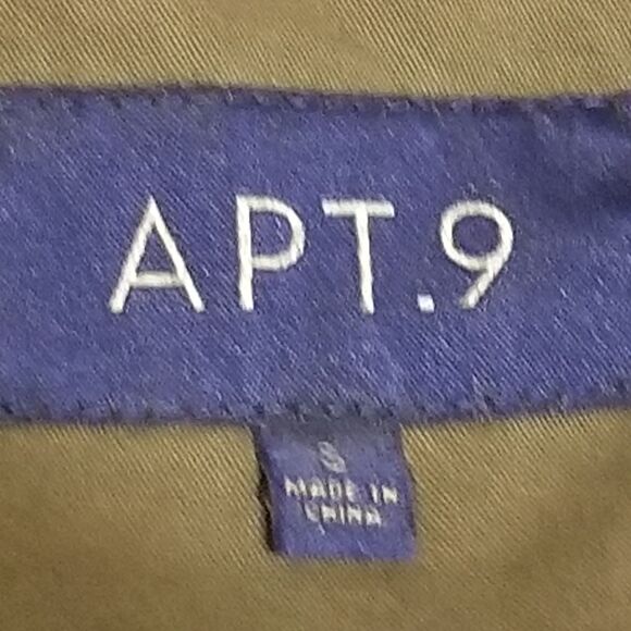 APT 9 S Jacket Olive Green Cotton Military Utility Anorak Hooded Drawstring - Picture 5 of 8